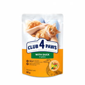 Премиум пауч за котки CLUB 4 PAWS Premium With duck in gravy с Патешко месо в сос